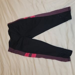 Ideology pink/black mesh cropped leggings